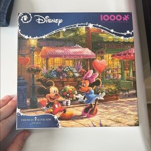 Disney Romantic Evening Puzzle with Mickey and Minnie - Red and Pink